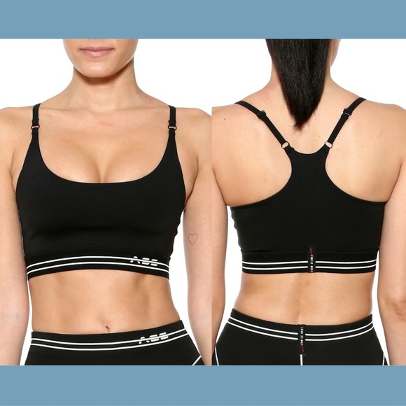 NEW $85 Adam‎ Selman Sport Core Sports Bra in Black/White [SZ XL ] - Picture 1 of 8